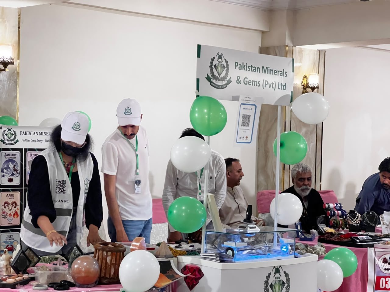 Pakistan Minerals & Gems team at the exhibition booth